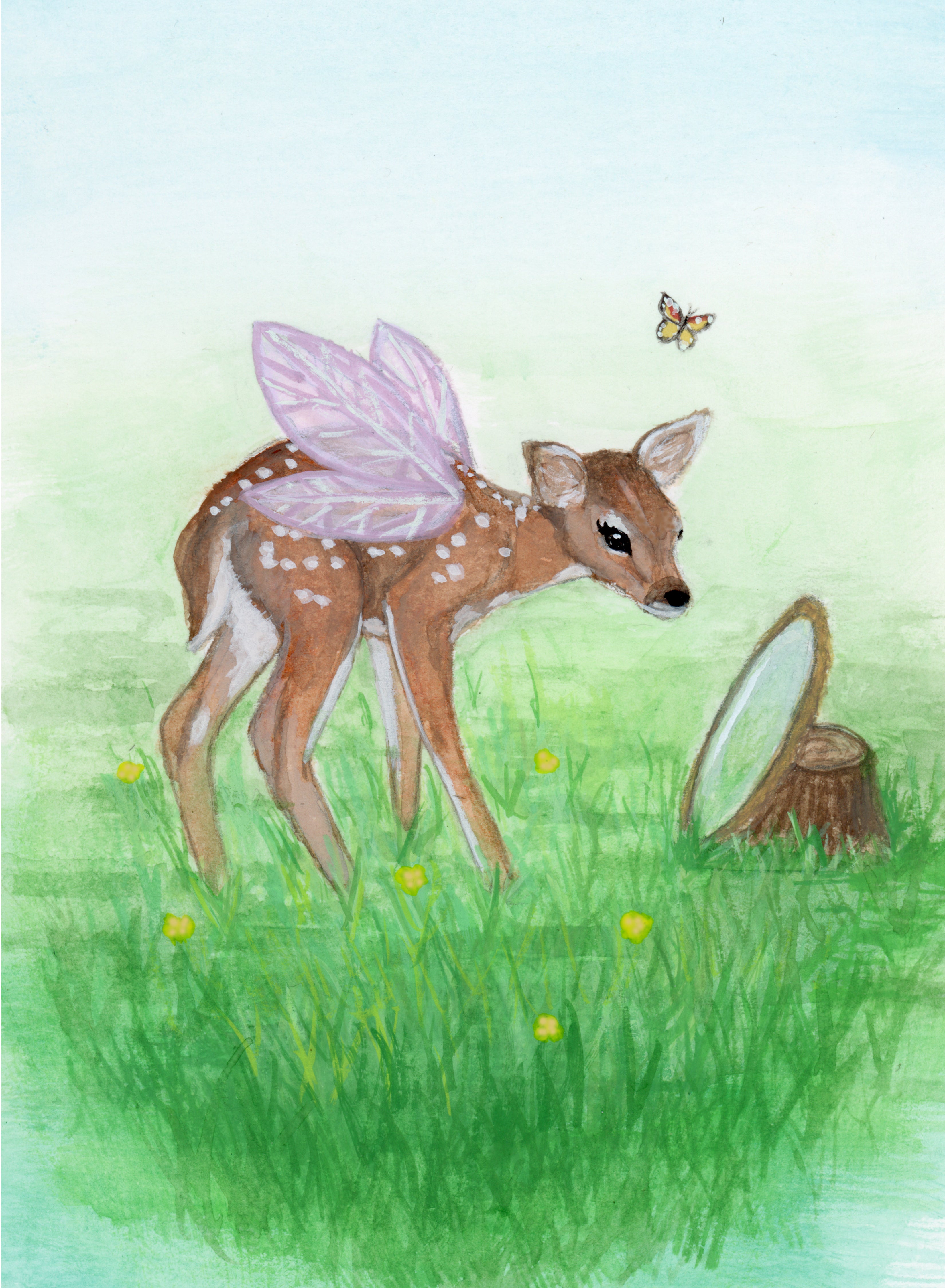 Deer Pretty Enchanted Art Print 5x7